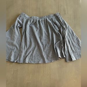 Boutique shirt, strapless, bell sleeves, worn once, size small